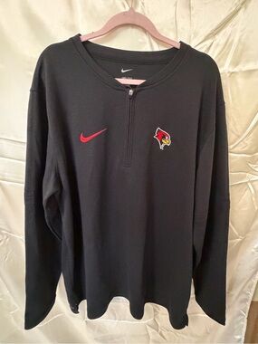 Nike Illinois State Redbirds Dri-FIT 1/4 Zip Pullover Mens XXL Black NWT